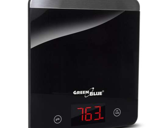Balance de cuisine numérique LED noire GreenBlue GB171 min 1g max 5000g
