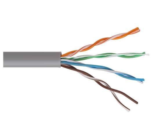 Nettverkskabel tvinnet Maclean UTP Cat 5e RJ45 CCA 4 2 50 100m MCTV 579