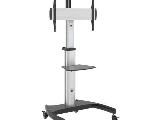 Maclean profesjonell stativvogn aluminium justerbar for TV på hjul maks VESA 600x400 maks 50kg MC 801