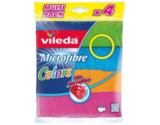 Chiffons en microfibre Vileda Colors 4 pièces