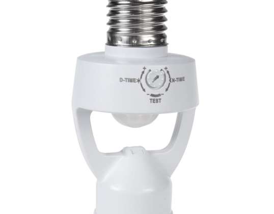 Lampesokkel med sensor Maclean, bevegelses- og skylingssensor 360° MCE233