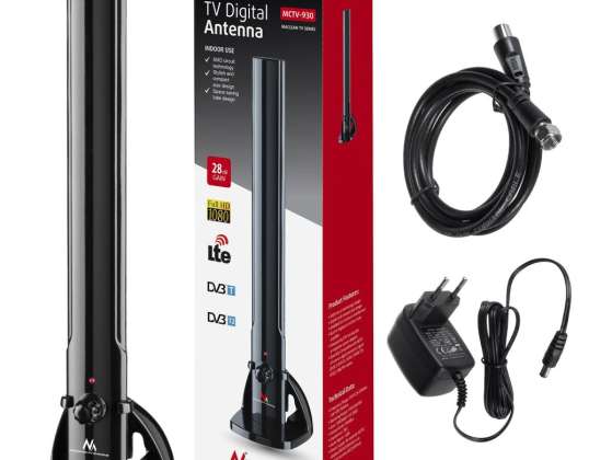 Antena TV DVB T/T2 HEVC Maclean iekšējā cauruļu LTE filtrs 5G max. izejas līmenis 100dB?V MCTV 930
