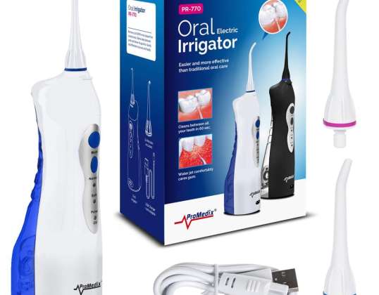 Irigateur sans fil Promedix dentaire stomaologique pour dents pointes de rechange couleur blanche PR 770 W
