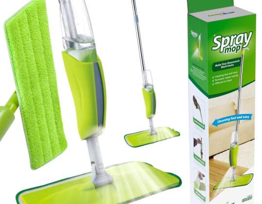 Mop met sproeisysteem GreenBlue. bevat 2 versterkte microvezel navellingen. GB830