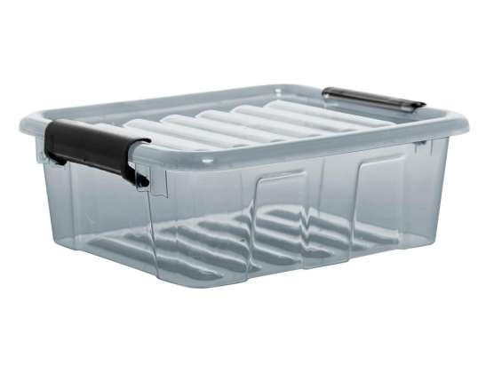 Conteneur avec couvercle Plast Team Home Box 1 6L transparent gris