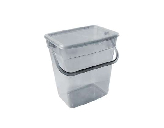 Conteneur à poudre Plast Team 6L transparent gris