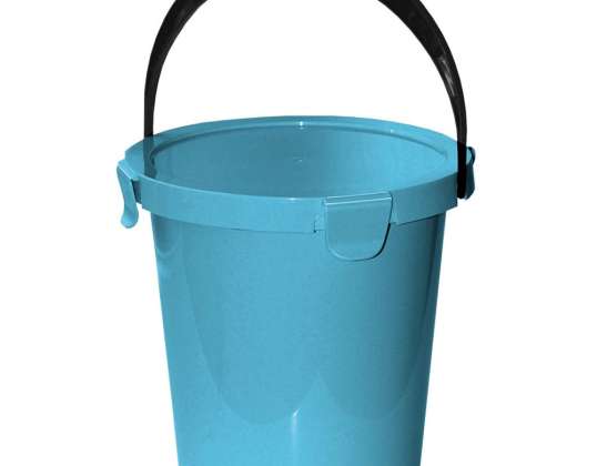 Balde com tampa Plast Team Berry 5L azul claro