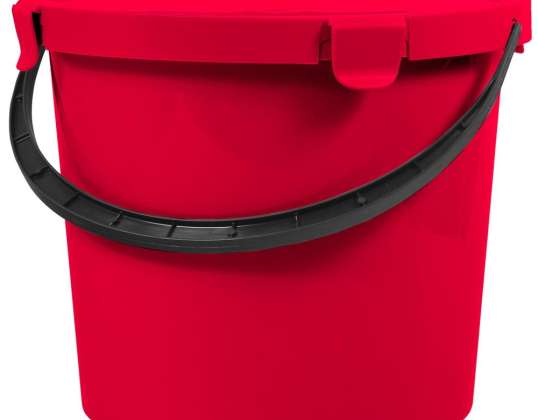 Eimer mit Deckel Plast Team Berry 10L rot