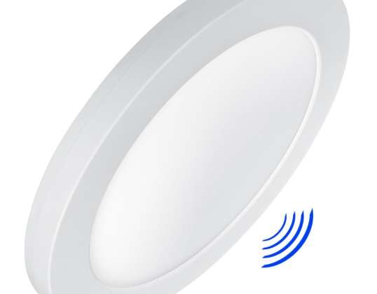 Panel ceiling LED 7in1 recessed surface ultra slim 30W 3 colors WW NW CW Led4U LD142 built-in microwave sensor