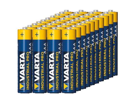 40x Baterie R 03 LR3 AAA alkalické Varta Industrial folie4