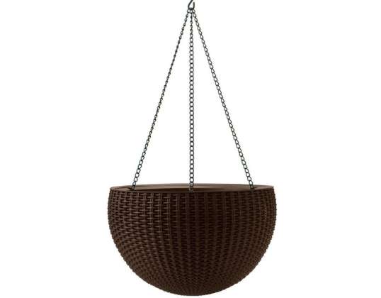 Hanging Pot Keter Sphere Planter Brown