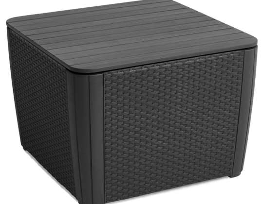 Table avec rangement Keter Allibert Luzon Plus graphite