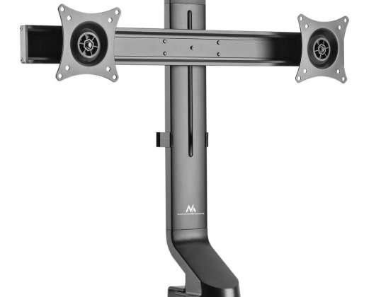 Tischhalterung für zwei Monitore / Dual Maclean. VESA 75x75 100x100. 17&quot; 27&quot;. max. 14kg. MC 854