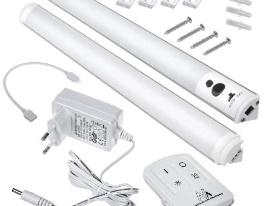 Maclean LED onderkastlamp. Lineair. Set van 2 modules met afstandsbediening en voeding. Max 4 modules op één voeding. MCE245