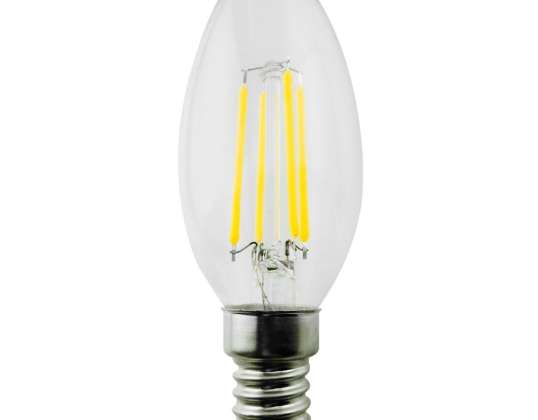LED lemputė Maclean Filament E14 6W 230V WW šilta balta 3000K 806lm Retro edison dekoratyvinė žvakė C35 MCE286
