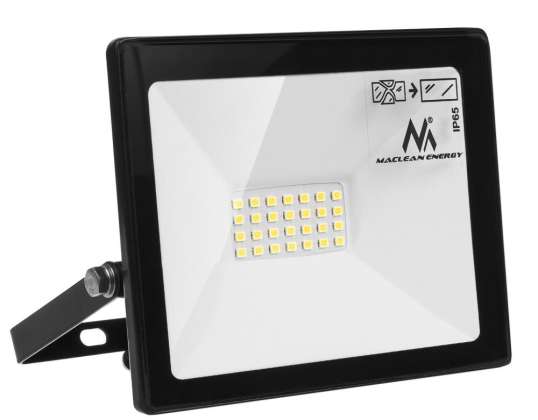 Refletor LED Maclean slim 20W luz branca neutra 4000K IP65 MCE520 NW