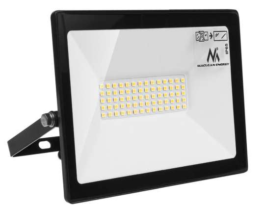 Protetor LED Maclean Slim 50W Branco Neutro 4000K IP65 PREMIUM MCE550 NW