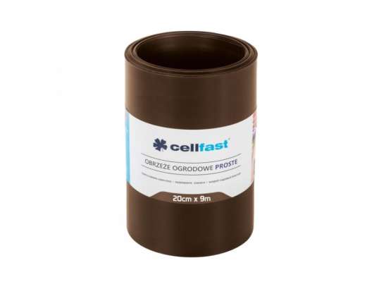 Straight Garden Edging 20cm x 9m Cellfast Brown