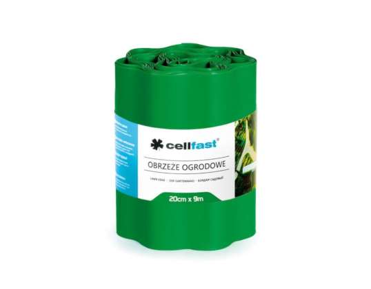 Wavy Garden Edge 20cm x 9m Cellfast Green
