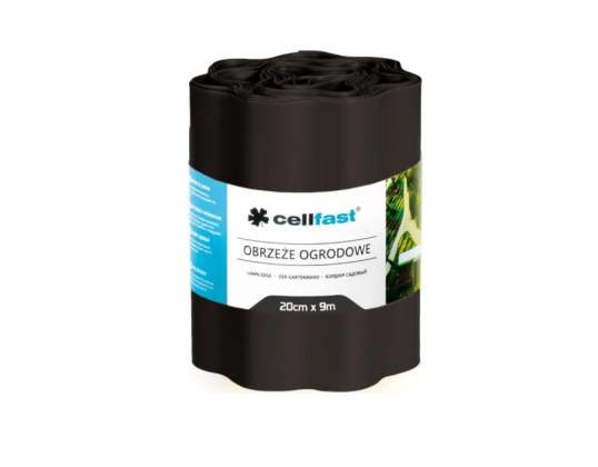 Wave Garden Border 20cm x 9m Cellfast Black