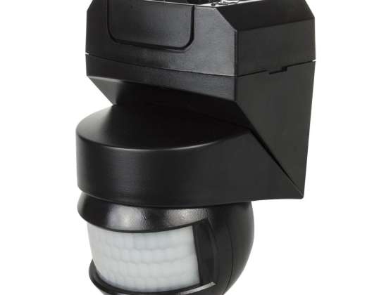 Maclean Muur Bewegingssensor Schemering 180° 360° 2000W Zwart MCE295