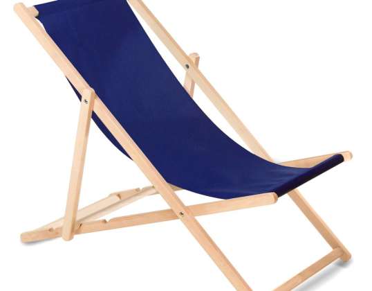 Classic Beech Lounger GreenBlue GB183 Navy Blue