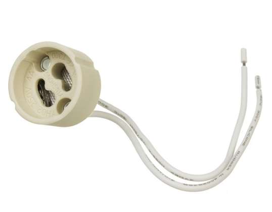 Prise de connexion Maclean Douille céramique GU10 250V Max. courant nominal 2A Longueur du câble 14cm MCE428