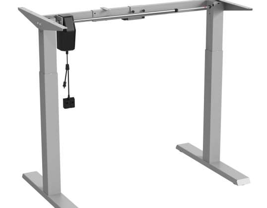 Bureau électrique réglage de hauteur Ergo Office max hauteur 123 cm max 70 kg sans plateau de travail pour travail debout assis gris ER 403G