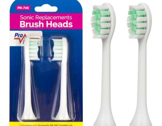 Ensemble de brosses de rechange pour PR 740 W Promedix 2 pièces de couleur blanche PR 745 W