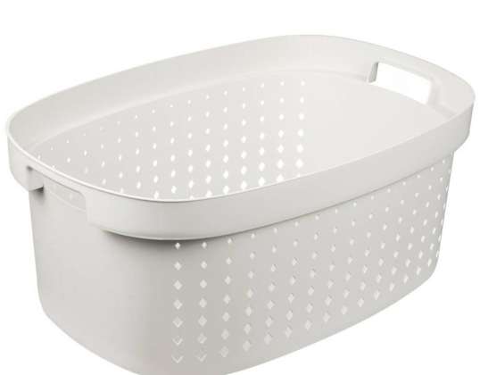 Laundry Basket Plast Team Seoul 42L White