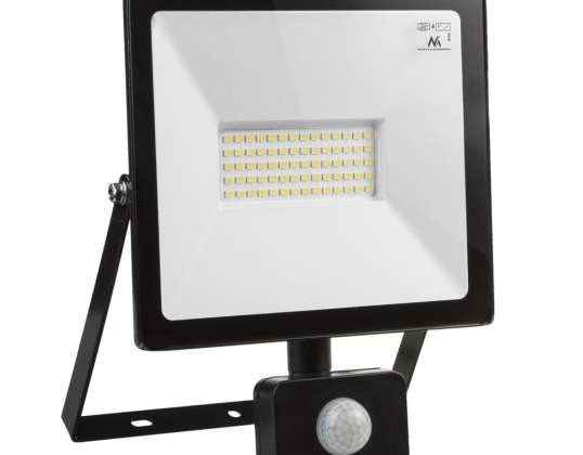 LED floodlight met bewegingssensor Maclean slim 50W 4000lm koel wit 6000K IP44 MCE650 CW PIR