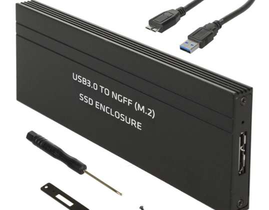 Maclean Disk Enclosure. SSD M.2. NGFF. USB 3.0. sizes 2230/2240/2260/2280. aluminum enclosure. MCE582
