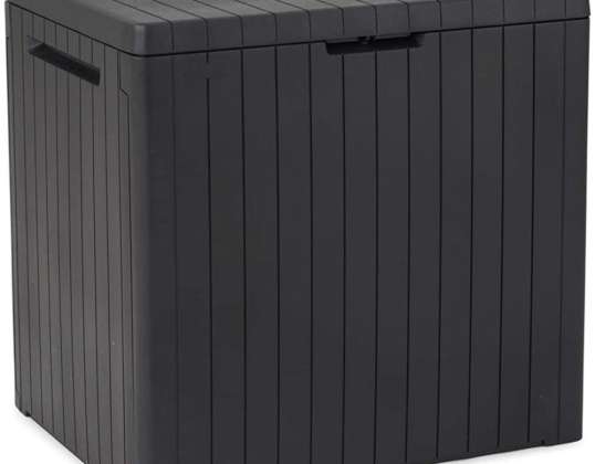Keter City Boîte de Rangement 113L graphite