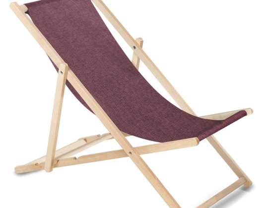 Bain de soleil classique en hêtre GreenBlue GB183M Melange Bordeaux