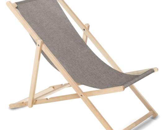 Chaise longue classique en hêtre GreenBlue GB183M Melange gris