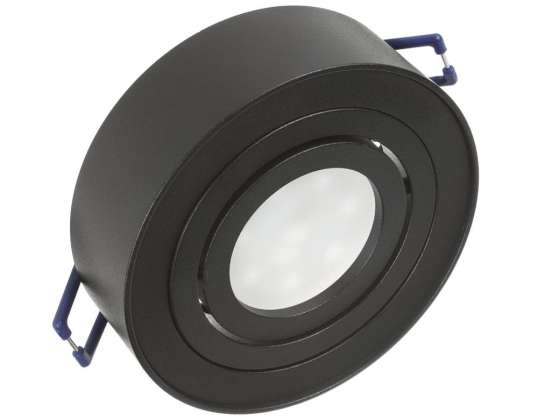 Spot LED encastré Maclean SPOT pour MR16/GU10 noir 94x32mm rond aluminium MCE462 B