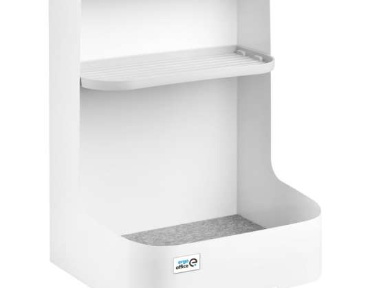 Conteneur sous bureau / organiseur avec étagère pour accessoires Ergo Office blanc maximum 5 kg ER 442