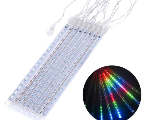 Сонячні лампи LED Maclean 2,4 м довжини, 144 світлодіоди LED, 8 крапель RGB, режим падаючих крапель, батарея Li 800mAh MCE412