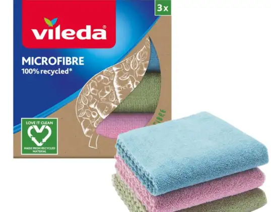 Set mit 3 Vileda Mikrofasertüchern 100 recycelt