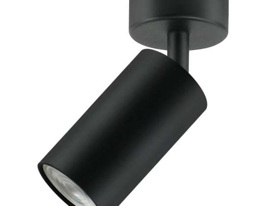 Wand- und Deckenlampe Maclean, beweglich, Aluminium, 1xGU10, 55x100mm, schwarz matt, MCE451 B
