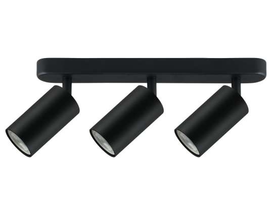 Lámpara de pared y techo Maclean  puntual  móvil  de aluminio  3xGU10  55x100mm  negro mate  MCE453 B