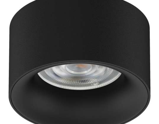 Recessed luminaire / tube Maclean round aluminium GU5.3 70x40mm black colour MCE457 B/B