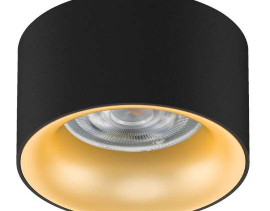 Indbygget lampe / rør Maclean punktformet rund aluminium GU5.3 70x40mm sort/guld MCE457 B/G