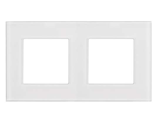 Διπλό γυάλινο πλαίσιο Maclean άσπρο 157x86mm MCE729W