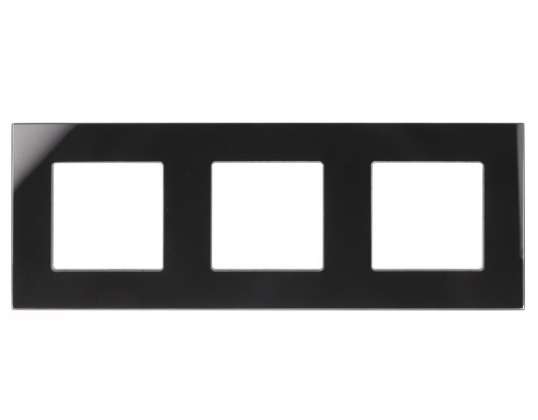 Kolmene klaasraam Maclean must  228x86mm  MCE731B