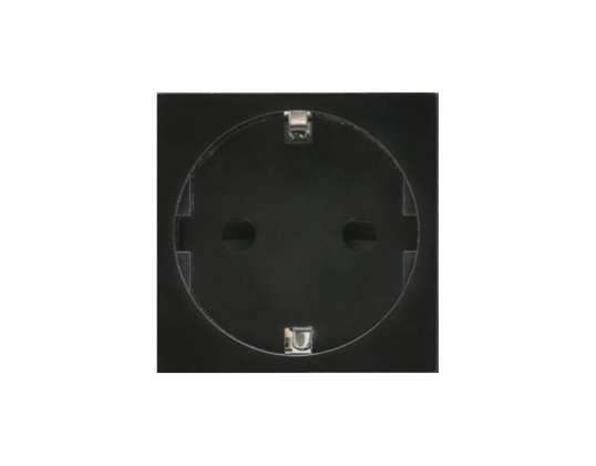 Type F Stopcontact Duitse Maclean, Geschikt voor Glazen Frames Zwart MCE719B