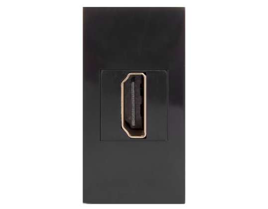 Prise HDMI Maclean simple noire MCE720B