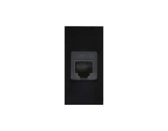 Single LAN Socket Maclean Black MCE725B