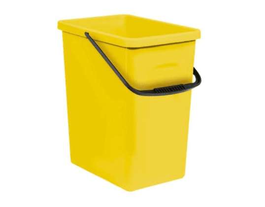 Skräpkorg 10l med handtag BranQ gul