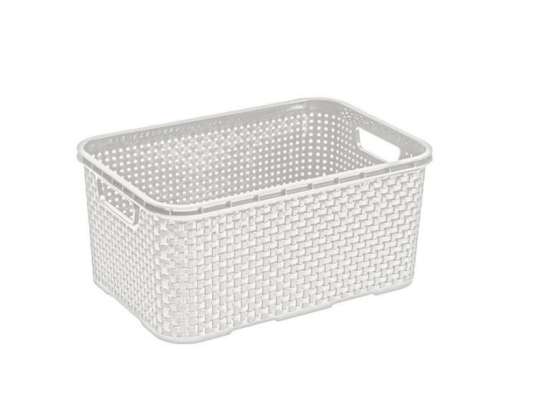 Rattan Basket 7L BranQ Antique White